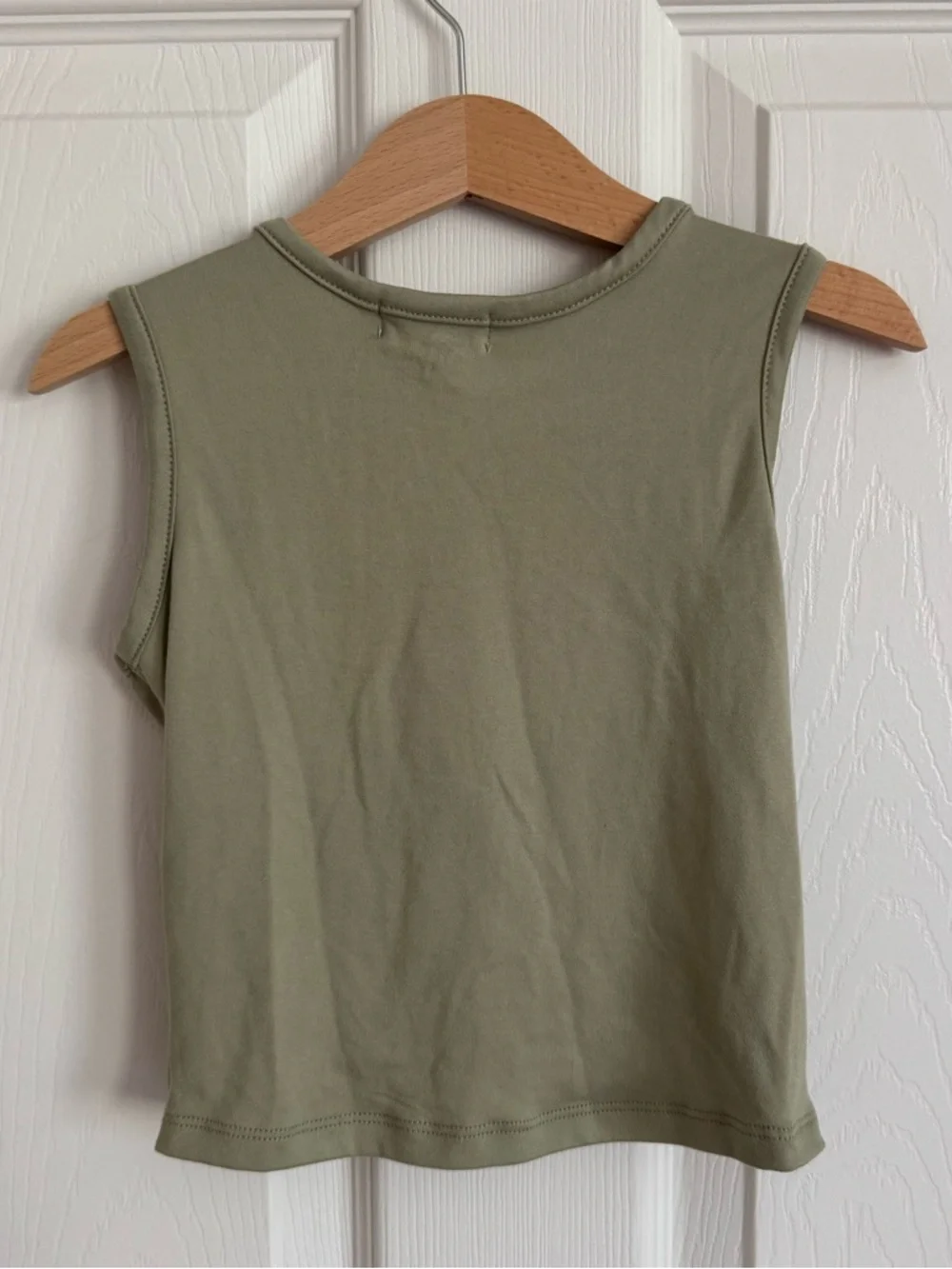 Btween Green Daisy Print Drawstring Pants with Olive Tank and matching head band - Picture 3 of 12